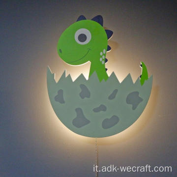 Lampada da parete Dinosaur LED Lampada da parete per batteria interna